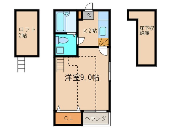 コンフォートベネフィス周船寺Ⅲの物件間取画像